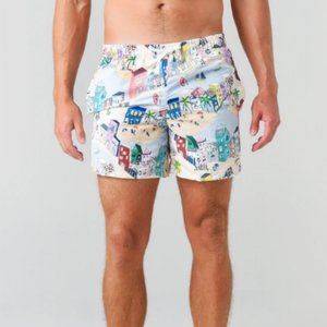 BATHER Multi Cityscape Swim Board Shorts